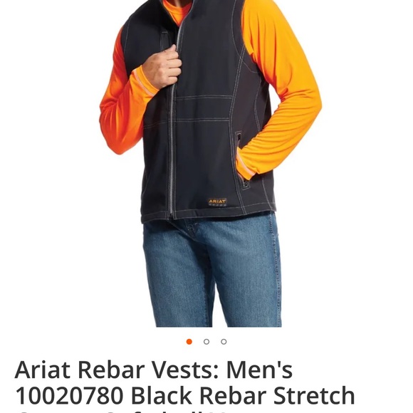 Ariat Black Softshell Vest - Picture 8 of 8